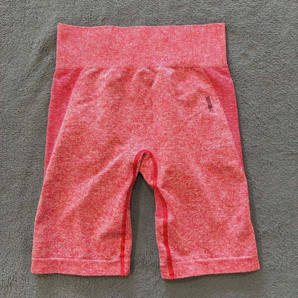 Gymshark Flex Red Marl High Waisted Seamless Cycling Shorts Women’s Size M